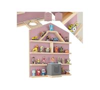 tectake® Etagere Murale Magnétique pour 50 Figurines à Histoire & Boîte à Histoire, Étagère Bois Bibliotheque, Support Figurine Rangement Chambre Enfant Décoration Murale Accessoires Chambre Enfant