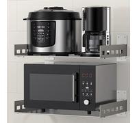 Étagère murale pour micro-ondes - Étagère de rangement robuste en acier inoxydable pour économiser de l'espace dans la cuisine et l'utilisation commerciale