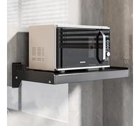 Étagère murale pour micro-ondes - Rangement peu encombrant pour micro-ondes et four, organiseur de cuisine, blanc, 55 cm, parfait pour les petits espaces et les cuisines modernes