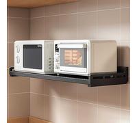 Étagère murale pour micro-ondes - Solution de rangement pour cuisine - Cocotte et poêle - Accessoires de cuisine pour un espace de cuisson efficace