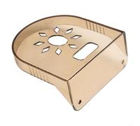 Étagère murale pour routeur et boîte de rangement sans perçage avec options transparentes, noires ou marron, support de montage en plastique 9,5 x 4,5 x 11 cm (marron)