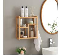 Étagère murale pour salle de bain Höör bambou 42 x 37 x 17 cm naturel