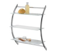 Étagère murale pour salle de bain - Vermont - 3 tablettes en verre WENKO