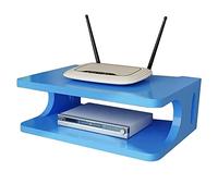 Étagère murale pour TV - Console multimédia flottante en bois pour lecteur DVD, box TV, routeur, télécommandes et accessoires de jeu - Solution de stockage audio-vidéo