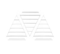 Étagère murale pour vernis à ongles - 5 niveaux - Étagère triangulaire pour vernis à ongles - 6 pièces - Pour 90 bouteilles - Rangement mural en métal pour salon de manucure - Accessoires pour la
