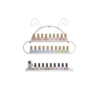 Étagère murale pour vernis à ongles, étagère de rangement en métal à 2 niveaux, design moderne en forme de lapin pour rouge à lèvres, parfum organisation en salon
