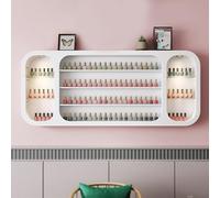 Étagère murale pour vernis à ongles, étagère de rangement moderne pour salon de manucure + lumière LED, pour vernis à ongles, parfum d'huiles essentielles, affichage décoratif et solution