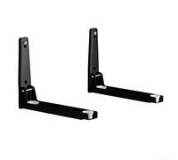Étagère murale réglable en acier inoxydable pour four à micro-ondes avec design vertical peu encombrant et construction robuste résistante à la rouille (noir)