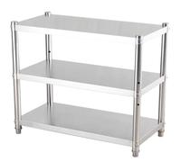 Étagère murale robuste à 3 étages en acier inoxydable pour petites assiettes (60 x 40 x 90 cm)