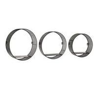 Étagère murale ronde Atmosphera P.10 cm noir, lot de 3