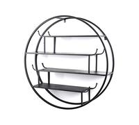 Étagère murale ronde rétro en fer pour bar/cuisine/salon/chambre à coucher utilisée pour la bibliothèque Support d'affichage décoratif Loft Industrial A (taille : 80 m) (70 m)