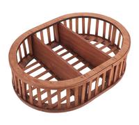 Étagère Murale Rustique Ovale Rangement Suspendu en Bois pour Salon