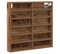 Vitrine En Bois Vieilli Vidaxl 60x8,5x58 Cm En Bois D'ingénierie