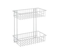 Etagère murale salle de bain Classic - WENKO - 2 paniers de douche - Acier brillant