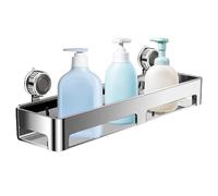 Étagère Murale Salle De Bain,Rangement Salle De Bain Étagère à Ventouse - Rangement Sans Perçage Organisation Pour Savon Éponge Shampoing Soins,Produits Cosmétiques Bougie Stockage