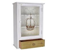 Étagère murale shabby chic Armoire murale couronne suspendre Armoire vitrine vintage Palazzo en exclusivité