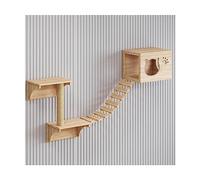Étagère murale spacieuse pour arbre à chat - Tour d'escalade de luxe pour chatons et chats, centre d'activités pour jouer et explorer, design lumineux et élégant