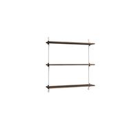 Étagère Murale Standard Moebe, Chêne Fumé/ Blanc