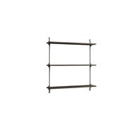 Étagère Murale Standard Moebe Shelving, Chêne Fumé/acier Inoxydable