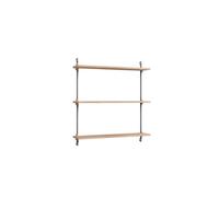 Étagère Murale Standard Moebe Shelving en Chêne/acier Inoxydable