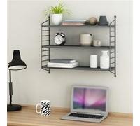 Étagère murale Strängnäs à 3 niveaux 50 x 60 x 15 cm Gris foncé [en.casa] Gris foncé G