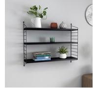 Étagère murale Strängnäs à 3 niveaux 50 x 60 x 15 cm Noir