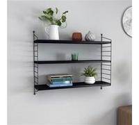 Étagère murale Strängnäs à 3 niveaux 50 x 60 x 15 cm Noir [en.casa] Noir G