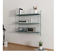 Étagère murale Strängnäs à 3 niveaux modulables 50 x 60 x 15 cm gris bleu