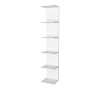 [en.casa] Étagère Murale avec 6 Compartiments Meuble de Rangement Suspendu avec 6 Tablettes pour Salon Bureau Couloir Chambre Panneau de Particules 180 x 35 x 32 cm Blanc