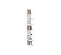 IDMarket - Etagère Murale Suspendue Double Position Chiara 8 étagères Blanc 190 cm