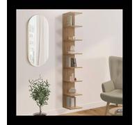IDMarket - Etagère Murale Suspendue Double Position Chiara 8 étagères façon hêtre 190 cm