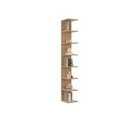 IDMarket - Étagère murale suspendue double position Chiara 8 étagères façon hêtre 190 cm
