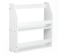 Etagère murale suspendue en bois blanc 64x60x16cm
