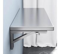 Étagère murale suspendue en métal avec éclairage intégré, étagère flottante murale à plusieurs niveaux, table pliante murale en acier inoxydable, étagère flottante pour cuisine, rangement, b
