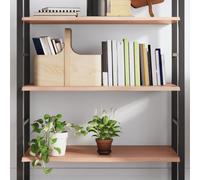 vidaXL Étagère Murale, Dessus de Table avec Bord Vivant, Tablette Suspendue Flottante, Rustique, Marron Clair Bois Chêne Massif Traité