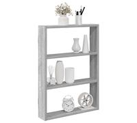 vidaXL Étagère Murale Sonoma Gris 43x9x60 cm Bois ingénierie, étagère Flottante, étagère Suspendue, étagère Murale d'angle, étagère Murale Flottante