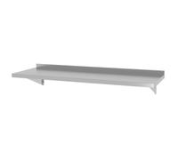 Étagère murale suspendue sur une console en acier inoxydable soudé, 140 x 30 cm