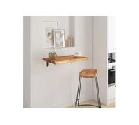 Etagère Murale, Tablette Flottante, Décoration Murale de Bureau Salle de Séjour, 40x40x3,8cm Carré Massif Acacia 370294