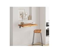 vidaXL Étagère murale rectangulaire en acacia massif, bordure assortie Marron