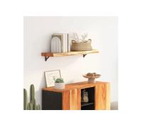 vidaXL Étagère murale – Tablette flottante rectangulaire en acacia massif, bordure assortie