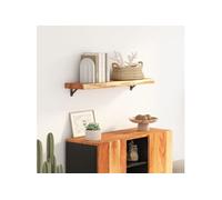 vidaXL Étagère murale Tablette flottante rectangulaire Acacia massif Bordure assortie Bureau/Séjour
