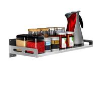 Étagère Murale Tablette Flottante en Acier Inoxydable ÉTagèRes Murales De Rangement pour Livres Cadre Photo Plante Épices Salon Bureau Salle De Bains Cuisine(20 * 90cm)