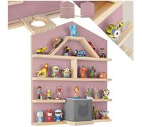 Étagère murale - TECTAKE - Étagère MYLITTLE STORY en bois MDF avec suspension invisible 50 x 15,5 x 60 cm - Rose vif