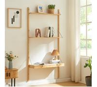 Étagère murale Tingvoll bambou 176 x 85 x 32 cm naturel en.casa