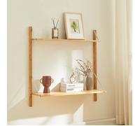 Étagère murale Tingvoll bambou 85 x 85 x 25 cm naturel en.casa