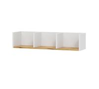 Étagère murale Tomy, 90x20cm, Blanc/Chêne de force doré, Vicco 54699