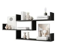 Étagère murale trio trois, étagère murale, étagère flottante, étagère suspendue, différentes couleurs (noir mat)