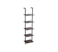 Etagère Murale Tuyau Carré Industrielle 5 Niveaux 40x30 cm Bois Rustique
