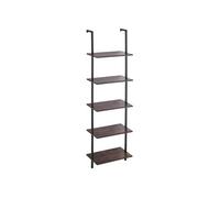 Etagère Murale Tuyau Carré Industrielle 5 Niveaux 48x30 cm Bois Rustique