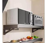 Étagère murale universelle en acier au carbone pour four à micro-ondes, support de rangement pour four, support d'assaisonnement, étagère commerciale pour économiser de l'espace (120 x 35 cm)